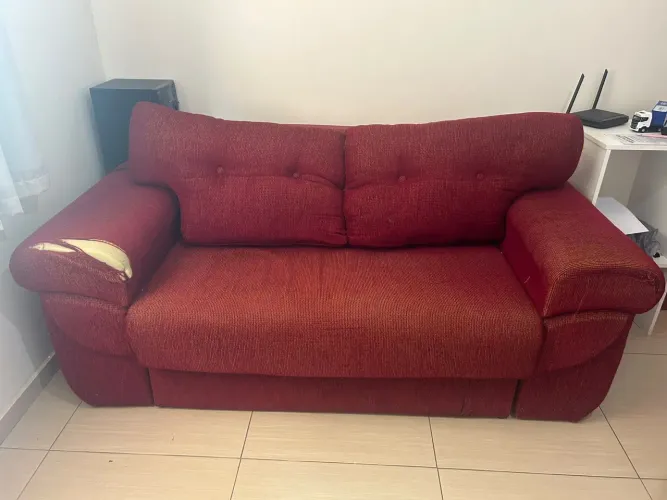 VENDO SOFA CAMA COR VINHO 