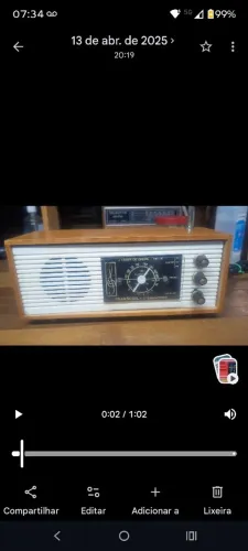 Rádio AM funcionando