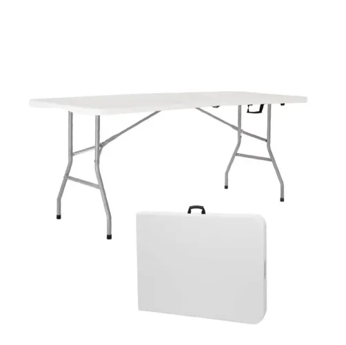 Mesa dobrável maleta. Altura 75cm/ comprimento estendida 1,80mt/  74cm de largura