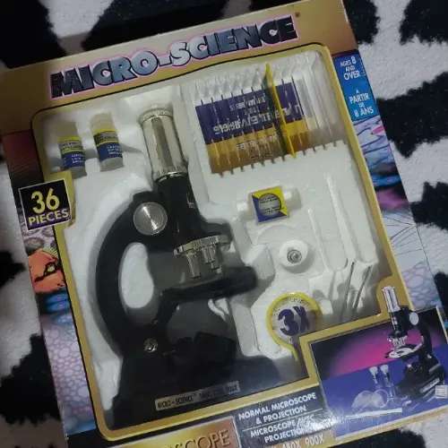 microscópio brinquedo vintage