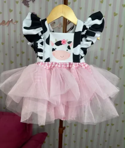 Romper fazendinha rosa