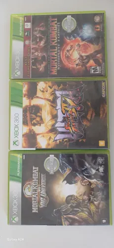 Jogos e Controles Xbox 360.