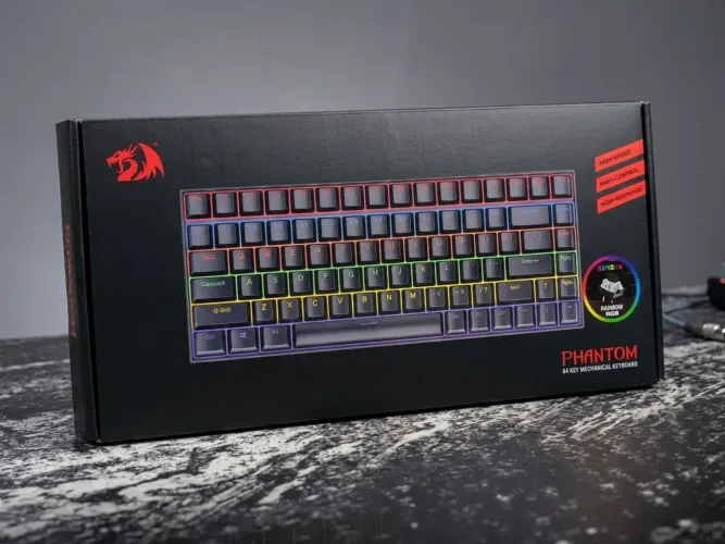 Teclado Mecânico Redragon Phantom %75 Switch Brown, Hot Swap/Cabo Removível (LACRADO)