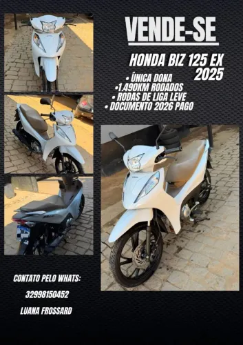 VENDE-SE HONDA BIZ EX 2025