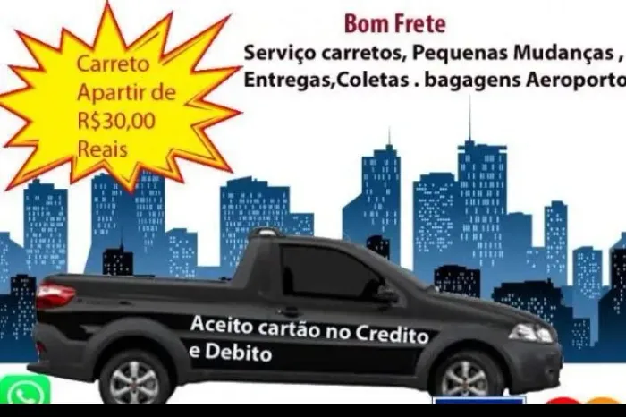 Fazemos pequena frete e mundancas