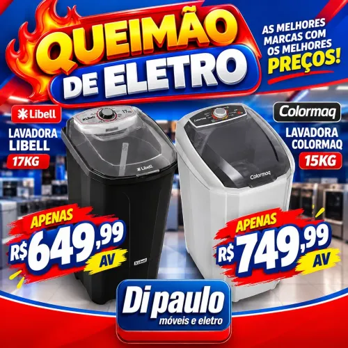 Lavadoras Promocionais apartir:
