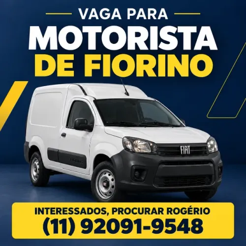 VAGA PARA MOTORISTA DE FIORINO (C/CARRO PROPRIO)