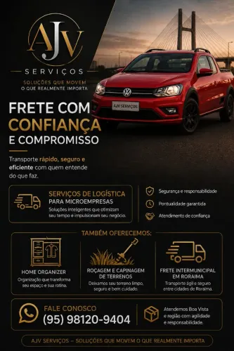 ? Fretes em Geral | Logística para Empresas | AJV Serviços | Roraima