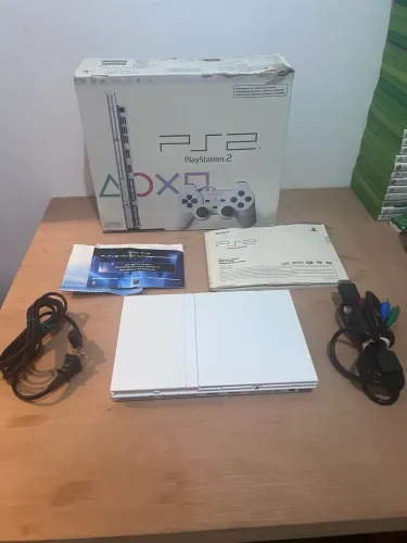 Ps2 slim Ceramic White (CIB) FUNCIONANDO 100%