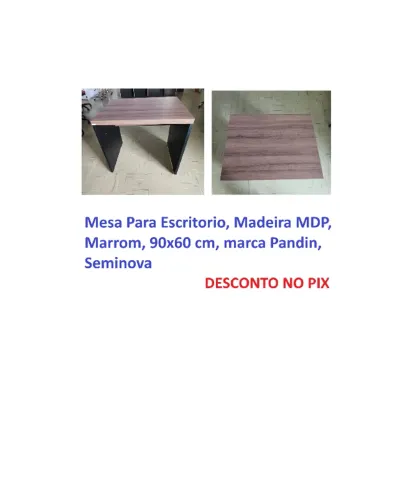 Mesa Para Escritorio Madeira MDP Marrom 90x60 cm marca Pandin Seminova