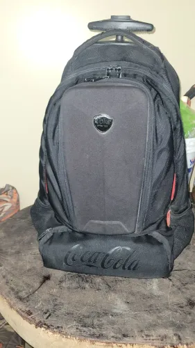 Mochila Escolar da Coca-Cola com rodinhas