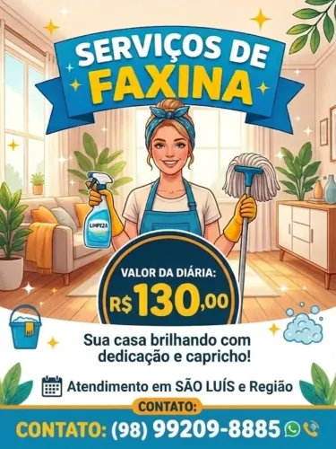 Faxina com dedicação 