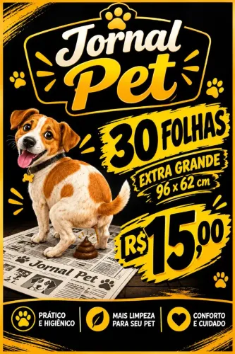 Papel jornal pet 30 folhas extra grande 96x62cm