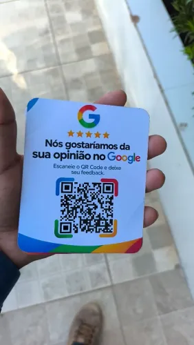 Plaquinha de avaliações do Google