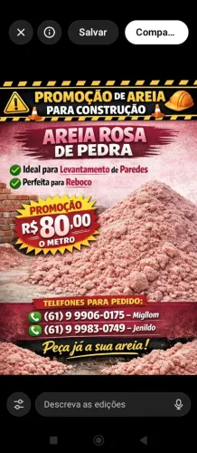 Promoção de Areia, Região de Formosa Goiás.