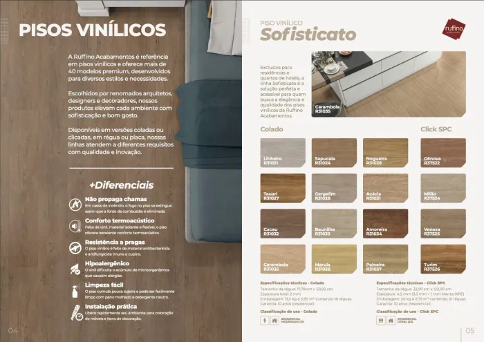 Piso Vinílico Ruffino