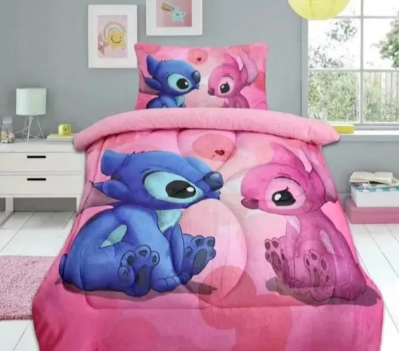 Vendo coberdrom Stitch de solteiro (grande).