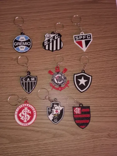 Chaveiros Personalizados Times de Futebol Escudos do Brasil