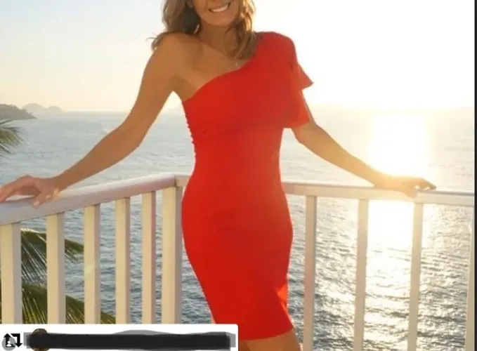 Vestido de ombro só em crepe - TVZ
