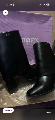 bota viamarte cano médio preta N34