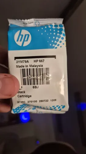 Cartucho HP 667XL Preto, Caixa aberta, lacrado