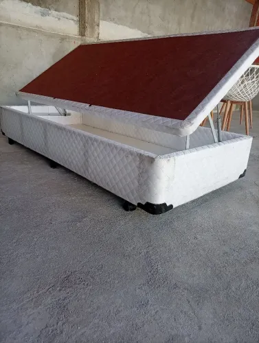 Cama Box Baú solteiro 88 x 1,88