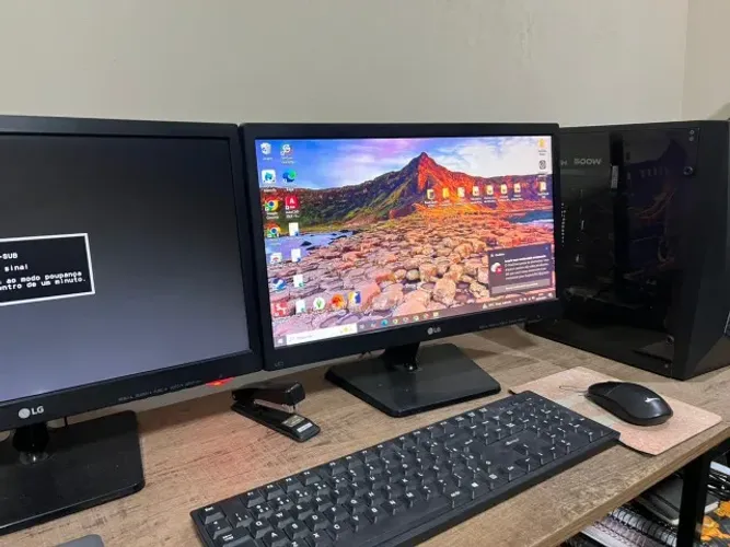 PC Gamer Completo i7 + 16GB RAM + 2 Monitores LG
