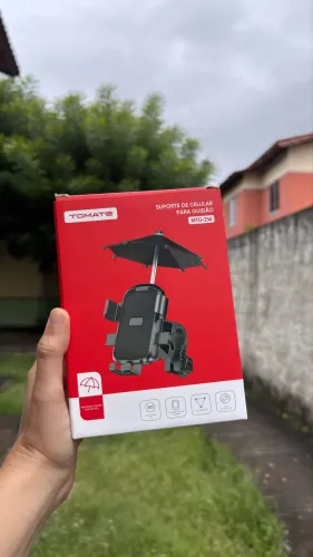Suporte de Celular para Moto com Guarda-Chuva/Sol de Proteção