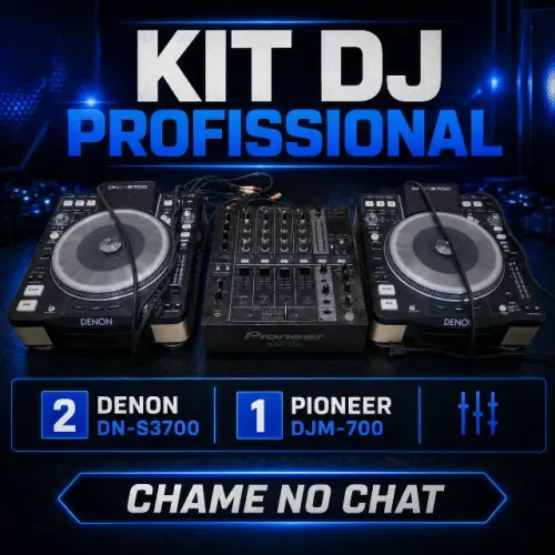 **Kit DJ Profissional - 2 Denon DN-S3700 + Mixer Pioneer DJM-700**