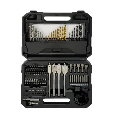 Kit Brocas Bits Furadeira Parafusadeira Madeira Metal Concreto Maleta Completo 94 Peças