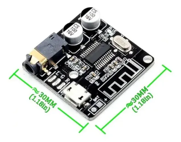 Placa usb Bluetooth 5.0 Receptor Estéreo P2 Aplificador 5w