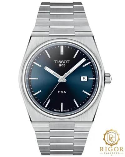 Relógio Tissot PRX 40mm T137.410.11.041.00 Suíço Mostrador Azul, Quartz, Cristal de Safira