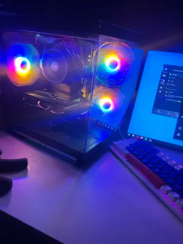 Pc gamer montado, com perifericos