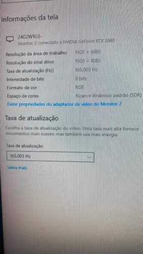 Vendo monitor AOC 165 hrz
