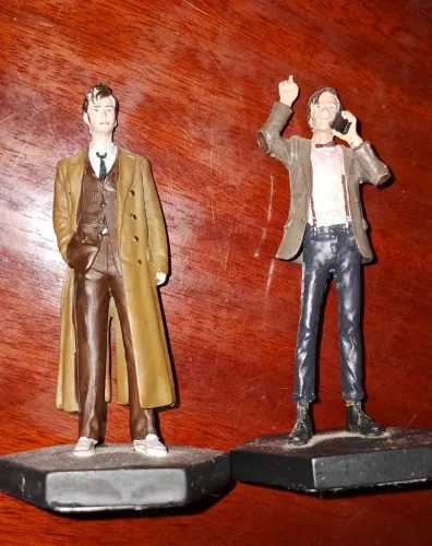 2 miniaturas Doctor Who eaglemoss décimo e décimo segundo doutor