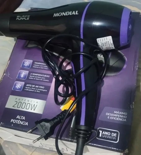 Secador Mondial 2000w SCN-01 Black Purple