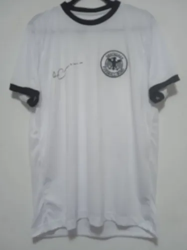Camisa Alemanha Campea Copa Mundo 1974 #5 Beckenbauer Autografada Certificada