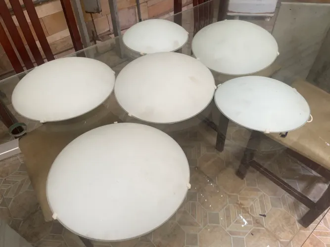 6 Luminárias plafon