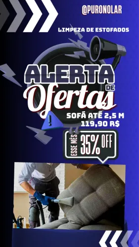 Limpeza de estofados em geral.