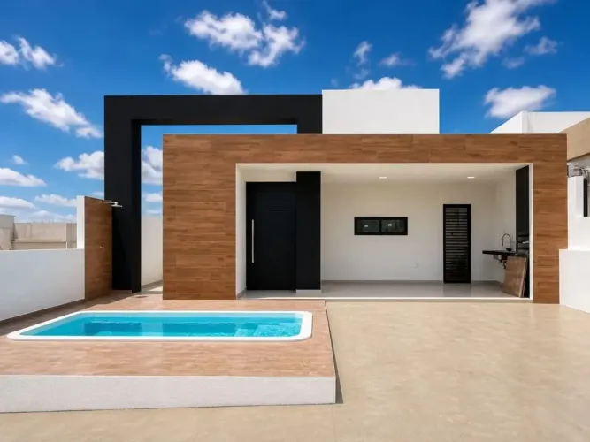 Casa em condomínio com piscina,, área gourmet e lavabo 