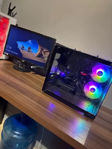 PC i5 3470 + 8GB RAM + HD 1TB + Gabinete Aquário RGB + Monitor AOC