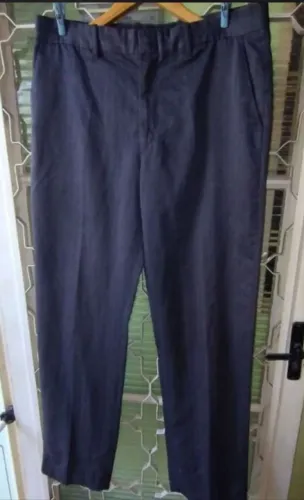 Calça social masculina grafite risca de giz wolens