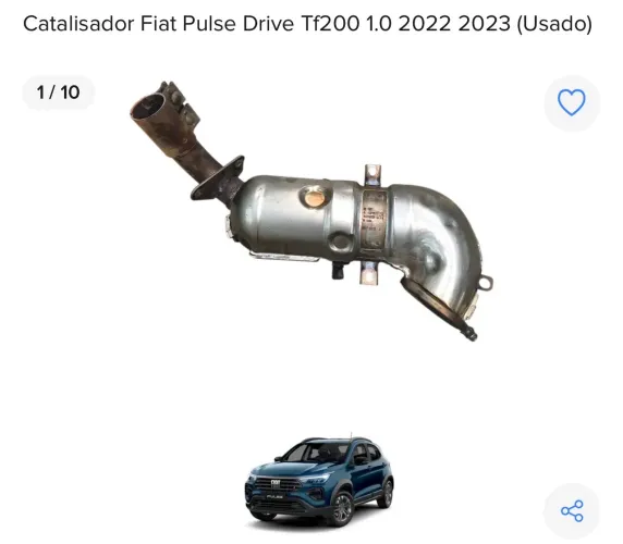 CATALISADOR FIAT PULSE 1.0 TURBO 2023 