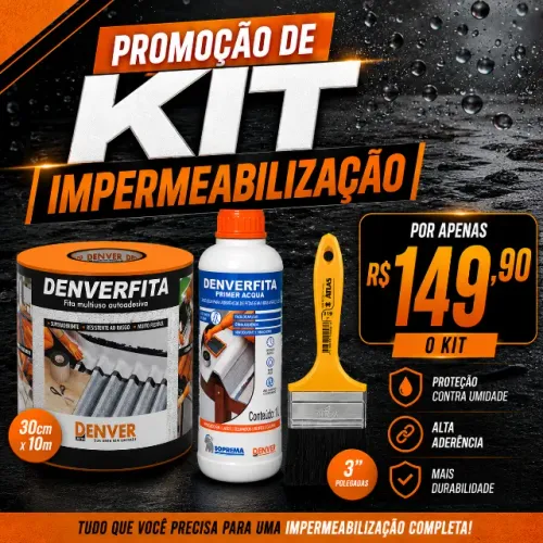 KIT PARA IMPERMEABILIZAÇÃO - PROTEÇÃO COMPLETA CONTRA UMIDADE!