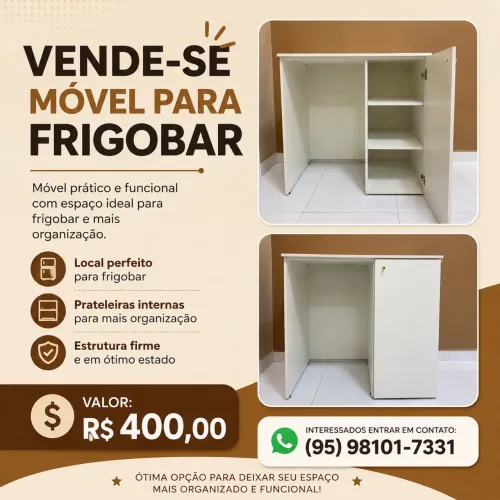 Móvel com espaço para frigobar