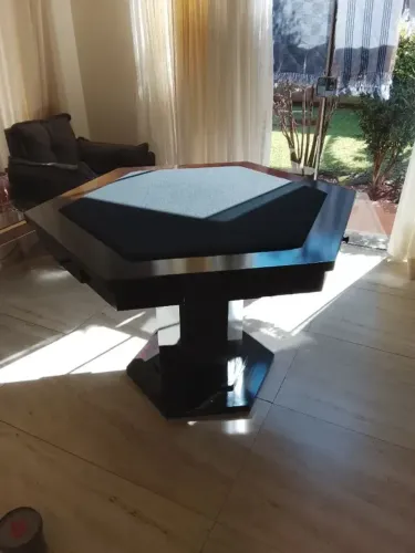 Mesa de Carteado Sextavada com Gavetas Poker