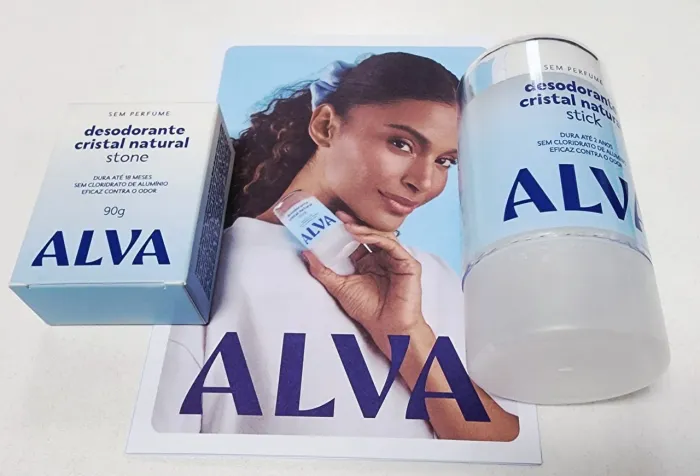 2 Desodorantes Alva Cristal Natural (Novo/Sem uso)