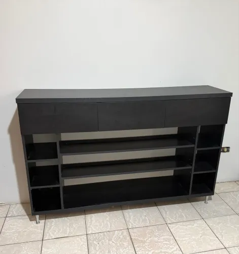 Balcão Multifuncional em MDF Preto