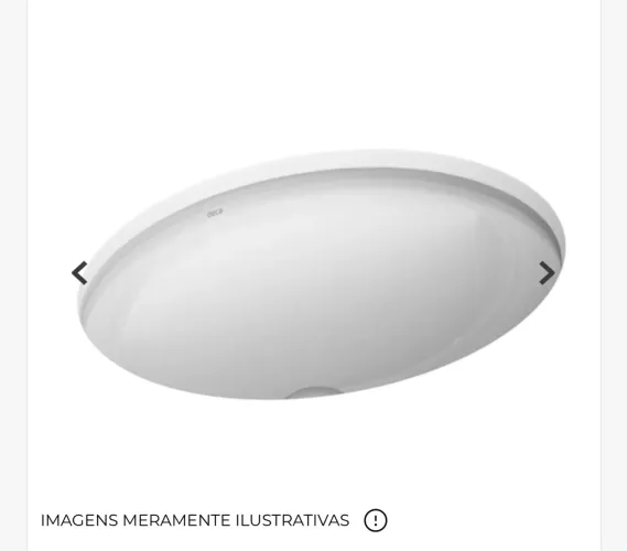 Cuba Oval de Embutir 44cm Branco Linha L - Código L.37.17 -Deca