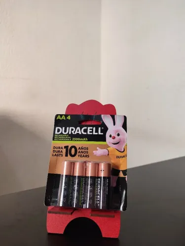 Kit 4 Pilhas Aa Recarregáveis Duracell Original 2500mah.
